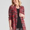 Tops NoniB | Noni B Button Mono Print Twinset Jacket & Top