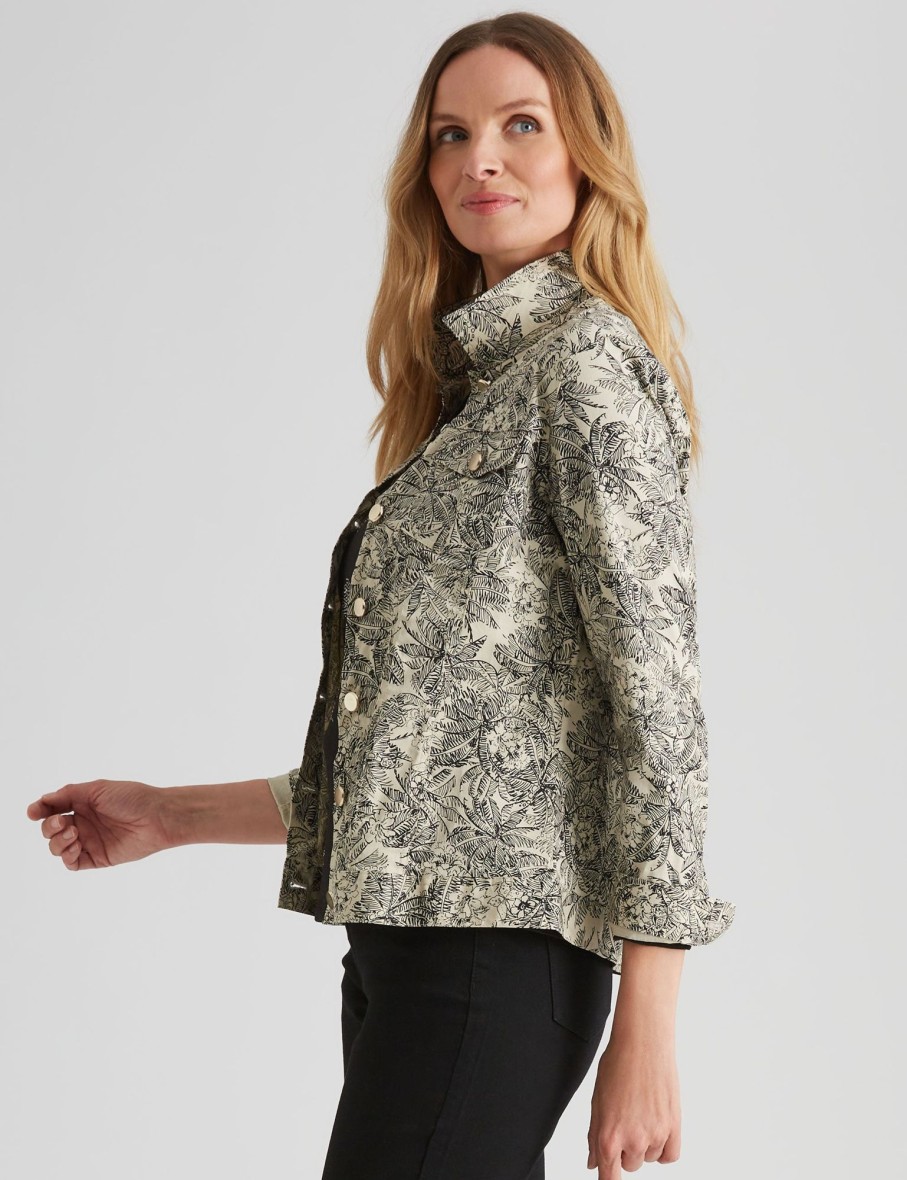 Outerwear NoniB | Noni B Cotton Collared Jacket