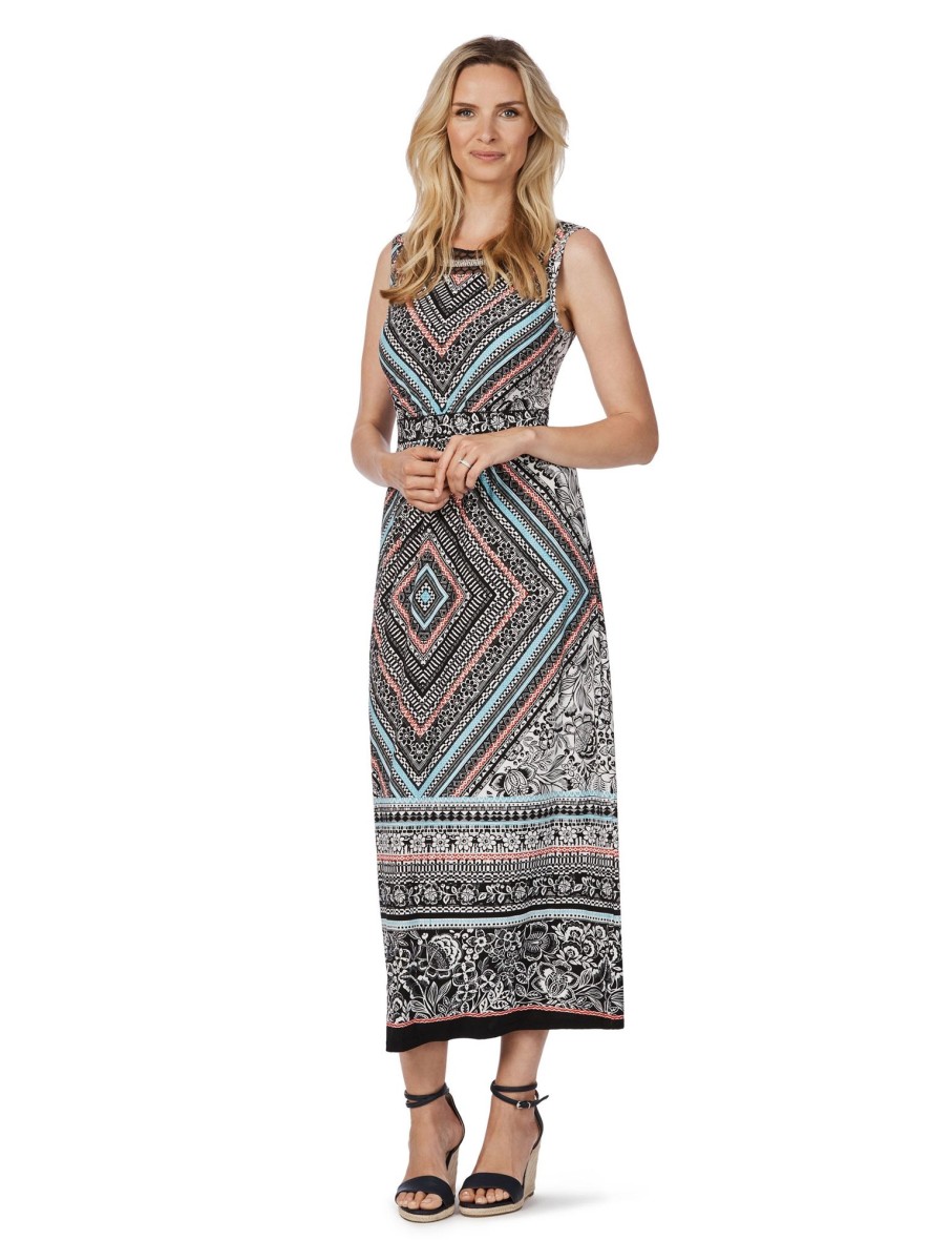 Dresses NoniB | Noni B Nicolette Dress Notch Neck