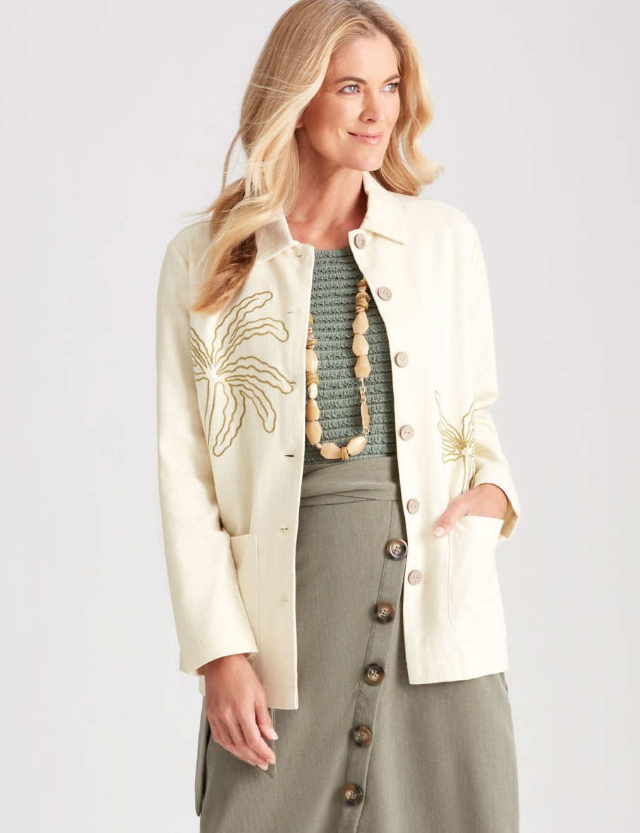 Outerwear NoniB | Noni B Cotton Palm Jacket