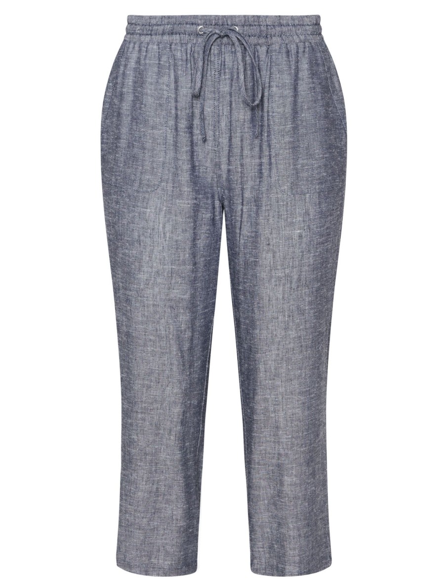 Bottoms WLane | W.Lane Linen Crop Pants