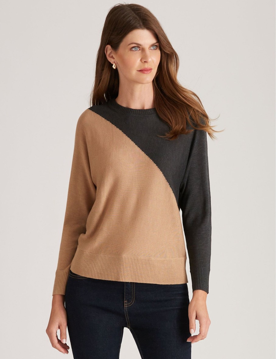 Knitwear WLane | W.Lane Diagonal Colourblock Jumper