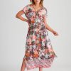 Dresses Rockmans | Rockmans Woven Belted Dress