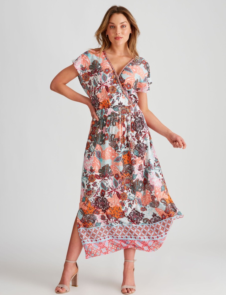 Dresses Rockmans | Rockmans Woven Belted Dress