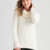 Knitwear Rockmans | Rockmans Long Sleeve Fluffy Tassel Cowl Knitwear Jumper