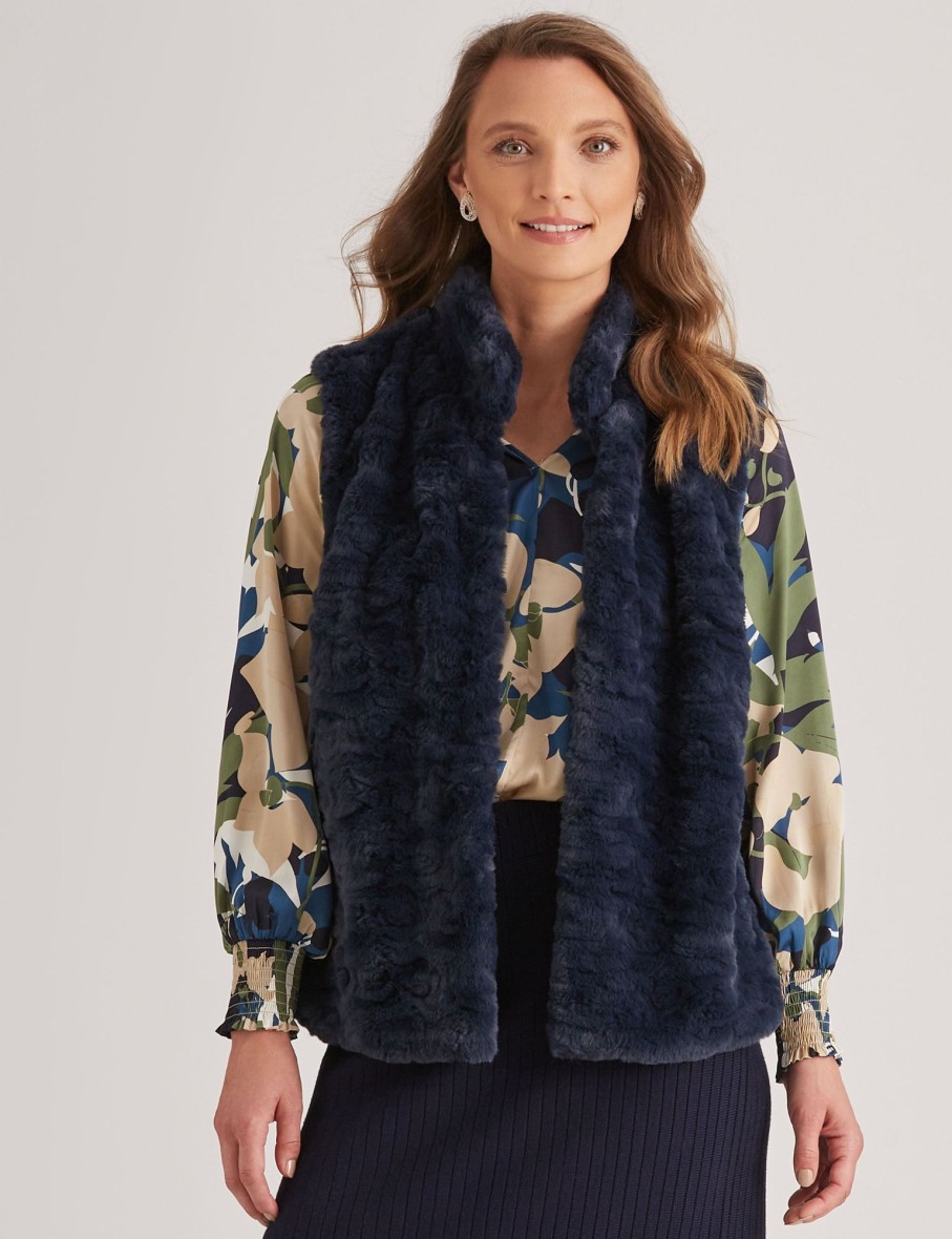 Outerwear NoniB | Noni B Faux Fur Vest