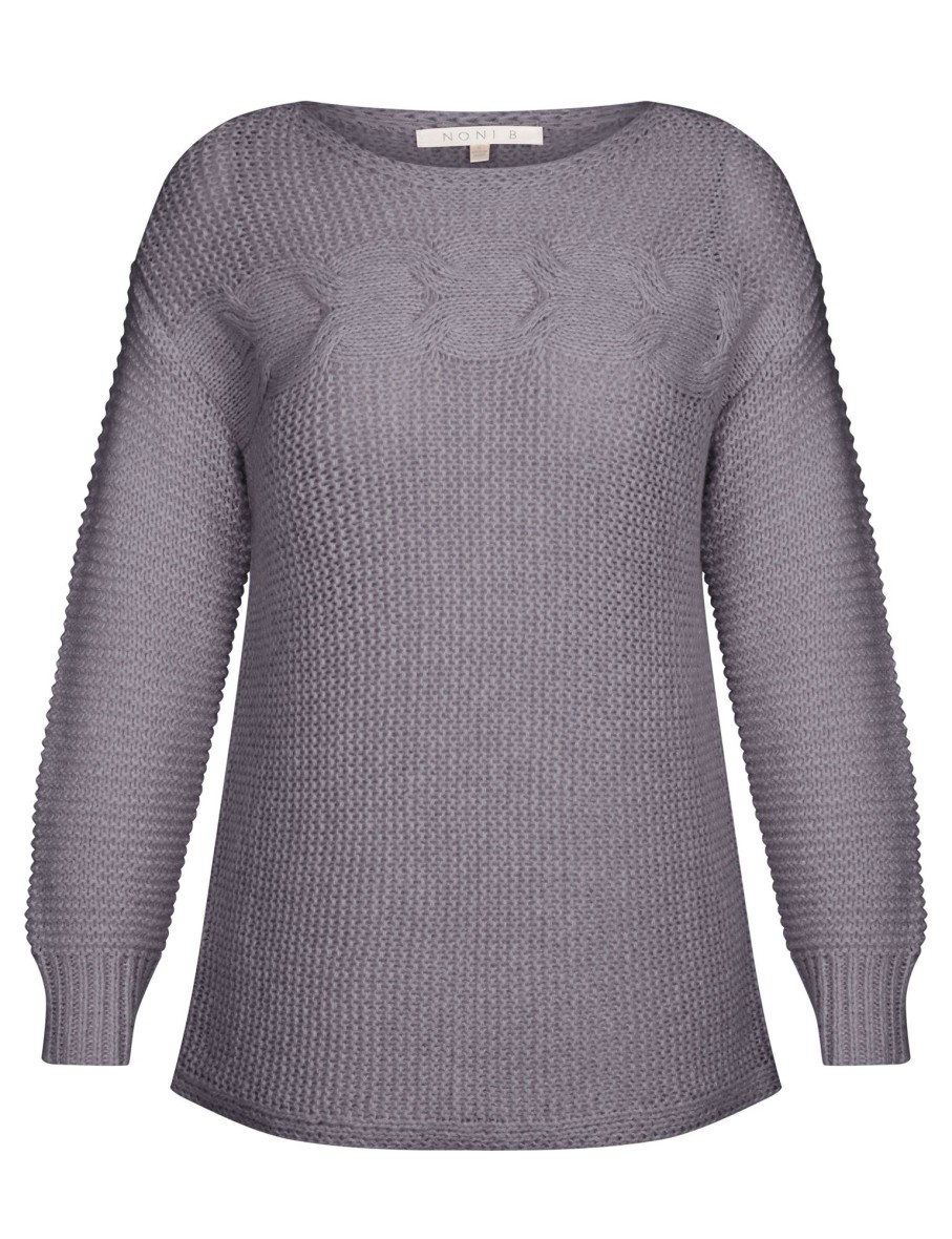 Knitwear NoniB | Noni B Cable Batwing Jumper