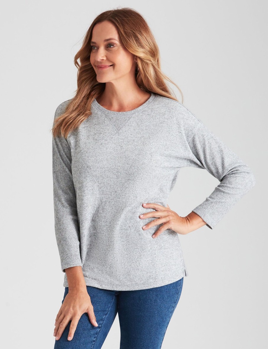 Sleepwear Millers | Millers Lounge Rib Sleeve Top