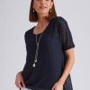 Tops NoniB | Noni B Textured Knitwear Overlay Top