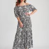 Dresses LizJordan | Liz Jordan On Off Shoulder Tiered Maxi