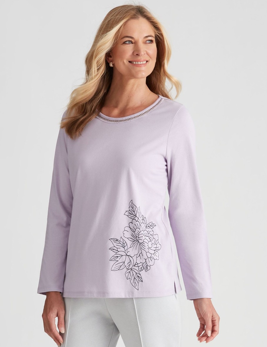 Tops NoniB | Embroidered Tee