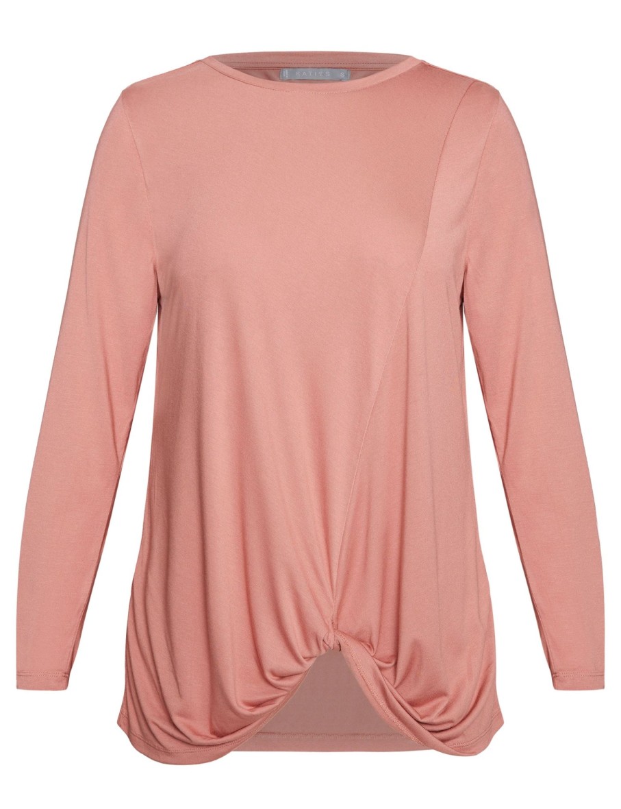 Tops Katies | Katies Knot Front Knitwear Top