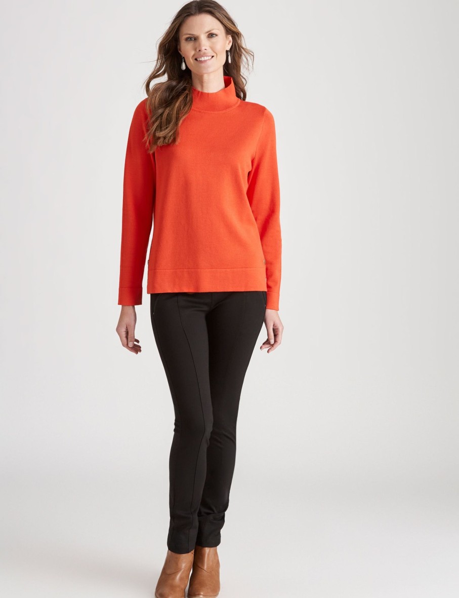 Knitwear WLane | W.Lane Roll Neck Button Detail Pullover