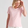 Tops NoniB | Noni B V Neck Hot Fix Rib T-Shirt