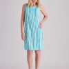 Dresses NoniB | Noni B Stripe Panelled Linen Dress