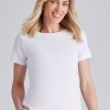 Tops NoniB | Noni B Round Neck Pearl Stud Rib Top