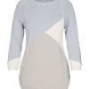 Knitwear Rockmans | Rockmans 3/4 Sleeve Colour Block Jumper