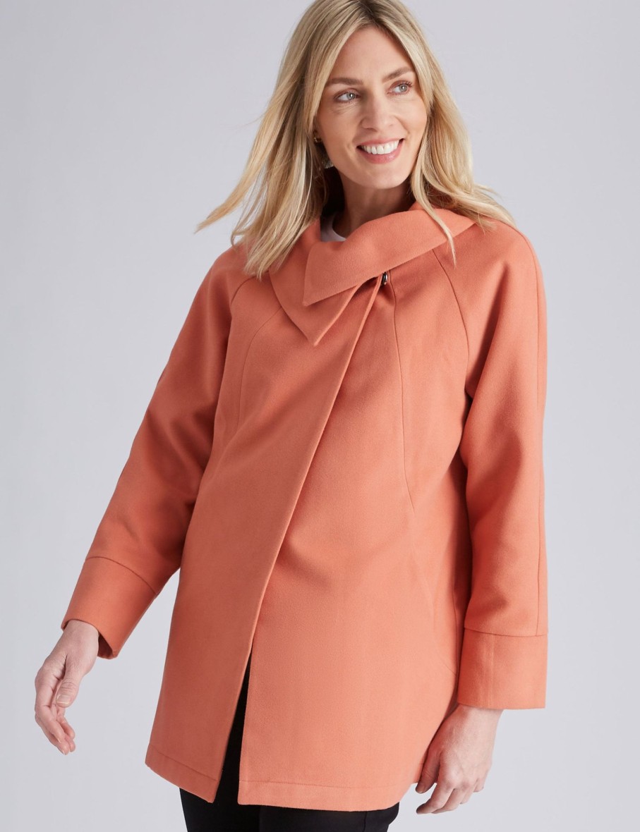 Outerwear NoniB | Noni B Roll Neck Coat