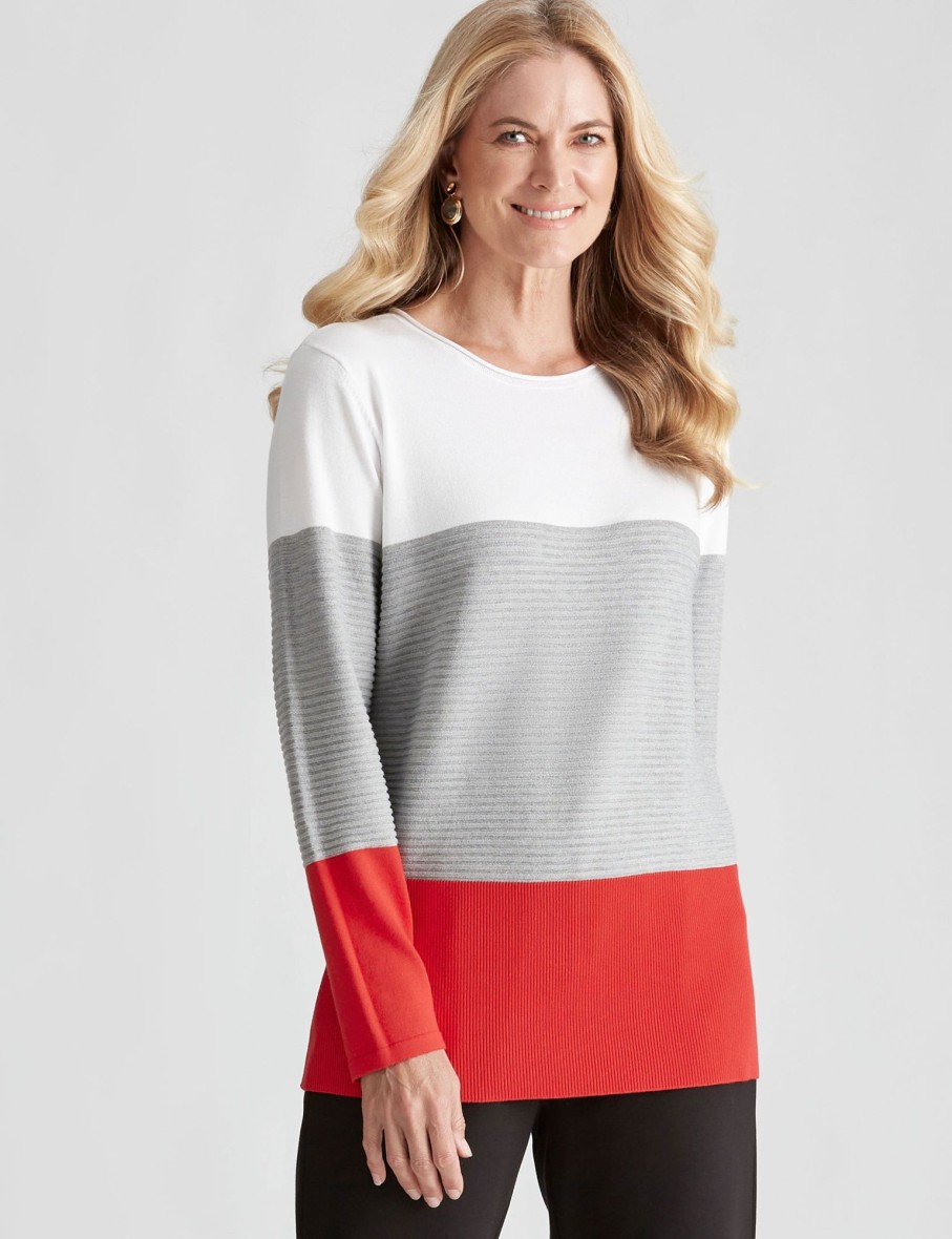 Knitwear NoniB | Noni B Colour Block Knit Jumper