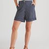 Bottoms Katies | Katies Linen Blend Multi Stripe Shorts