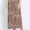 Bottoms Rockmans | Rockmans Maxi Animal Printed Wrap Skirt