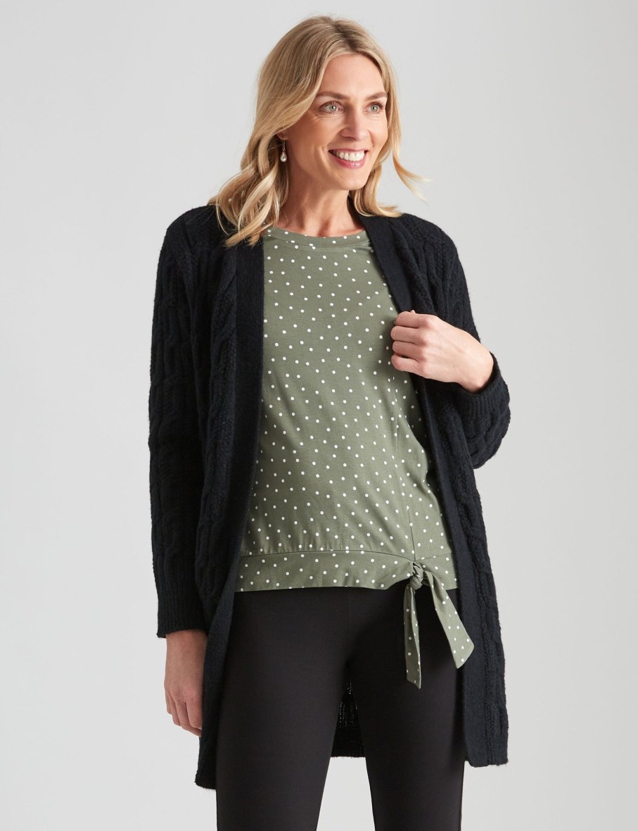 Knitwear NoniB | Noni B Longline Cable Cardigan