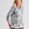 Tops NoniB | Noni B Hotfix Lace Trim Printed Top