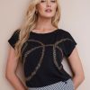 Tops NoniB | Noni B Hotfix Design Knitwear Top