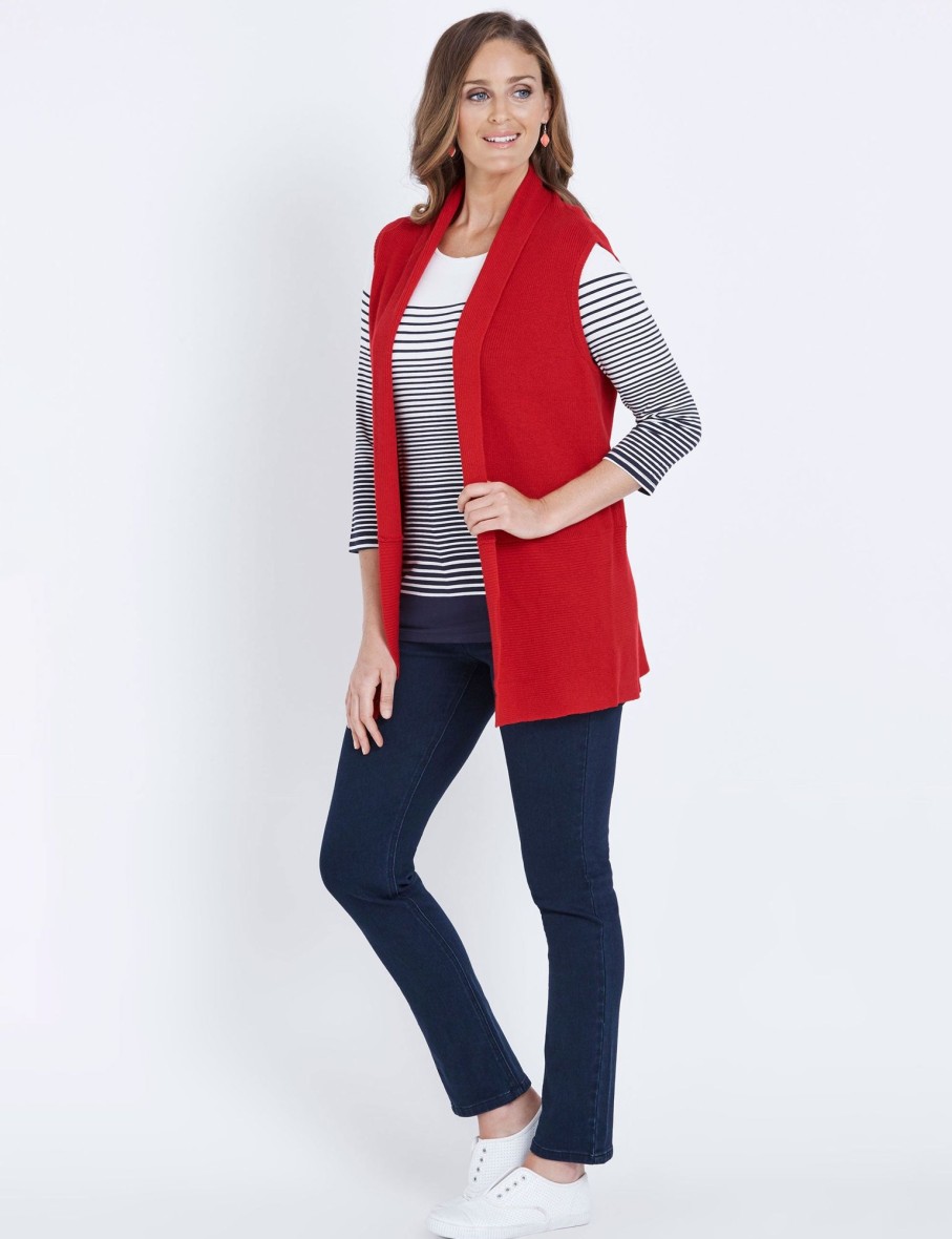 Knitwear WLane | W.Lane Rib Kniweart Gilet Top