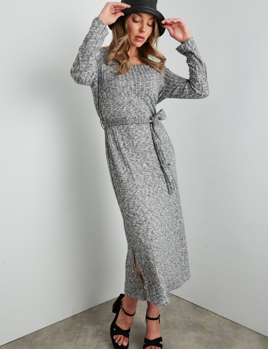 Dresses Rockmans | Table Eight Long Sleeve Knit Dress