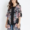 Outerwear Katies | Katies Neck Panel Kimono