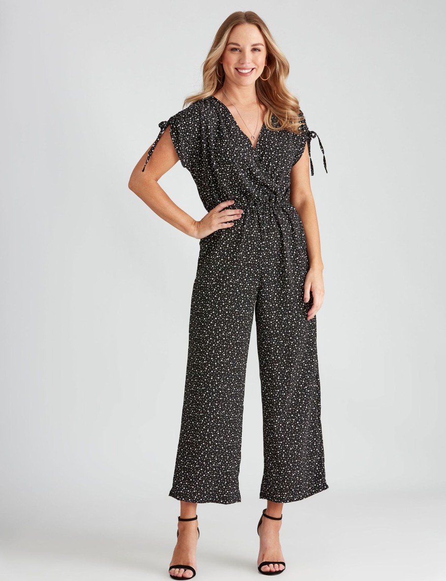 Dresses Crossroads | Crossroads Drawstring Shoulder Jumpsuit