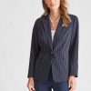 Outerwear LizJordan | Liz Jordan Single Breast Pinstripe Jacket