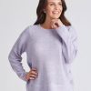 Knitwear Millers | Millers Long Sleeve Curved Button Hem Jumper