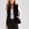 Outerwear Rockmans | Rockmans Luxe Teddy Gilet Top