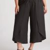 Bottoms Beme | Beme Crop Length Woven Wrap Pants