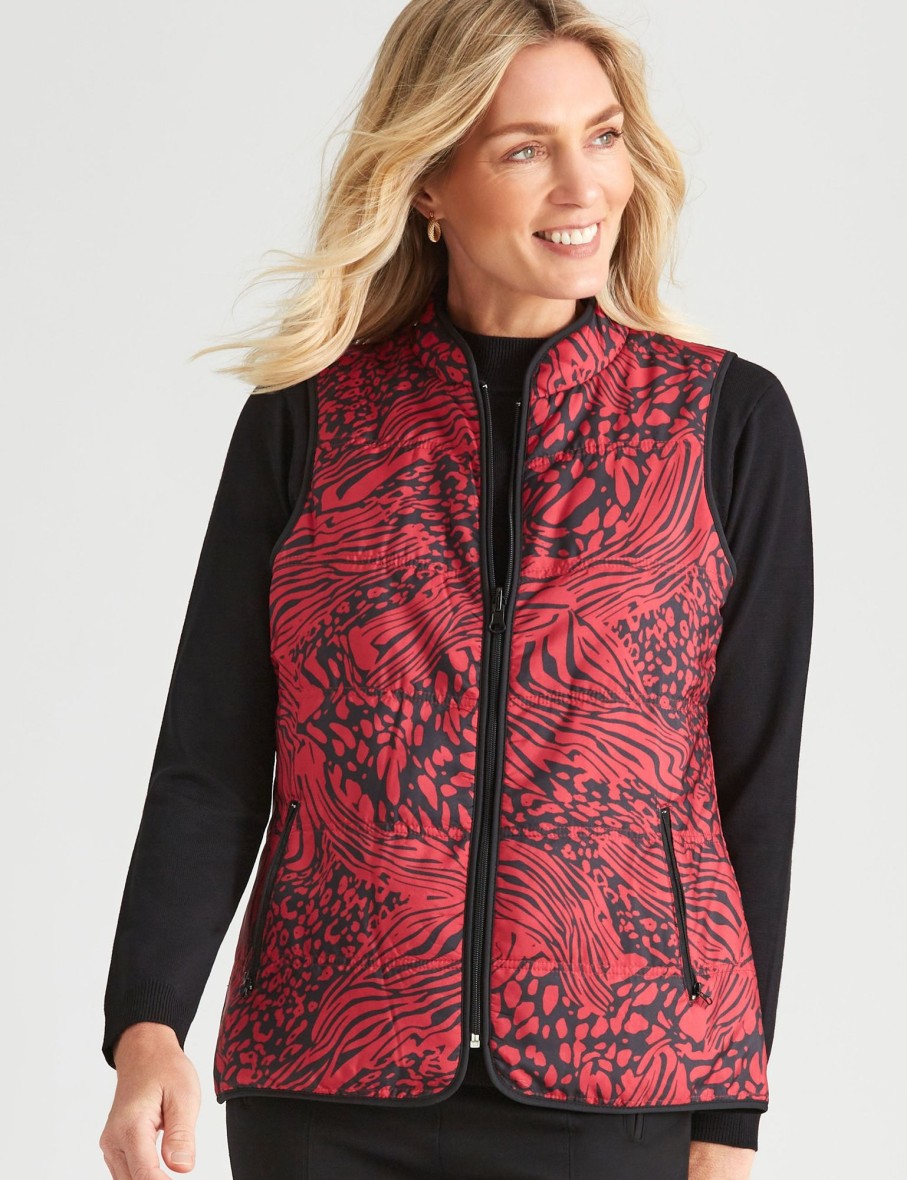 Outerwear NoniB | Noni B Reversible Print Vest