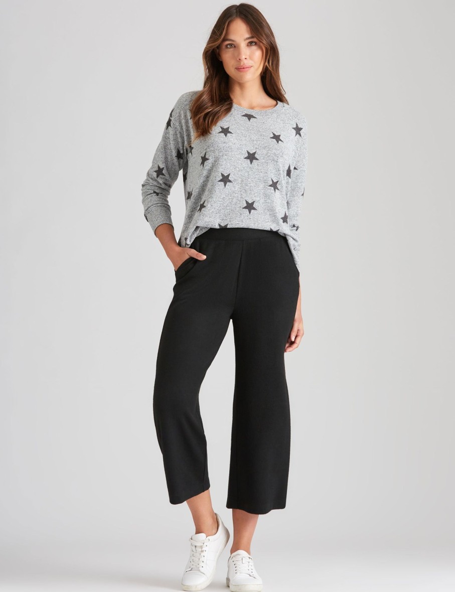 Bottoms Katies | Katies Fluffy Knitwear Leisure Crop Pants