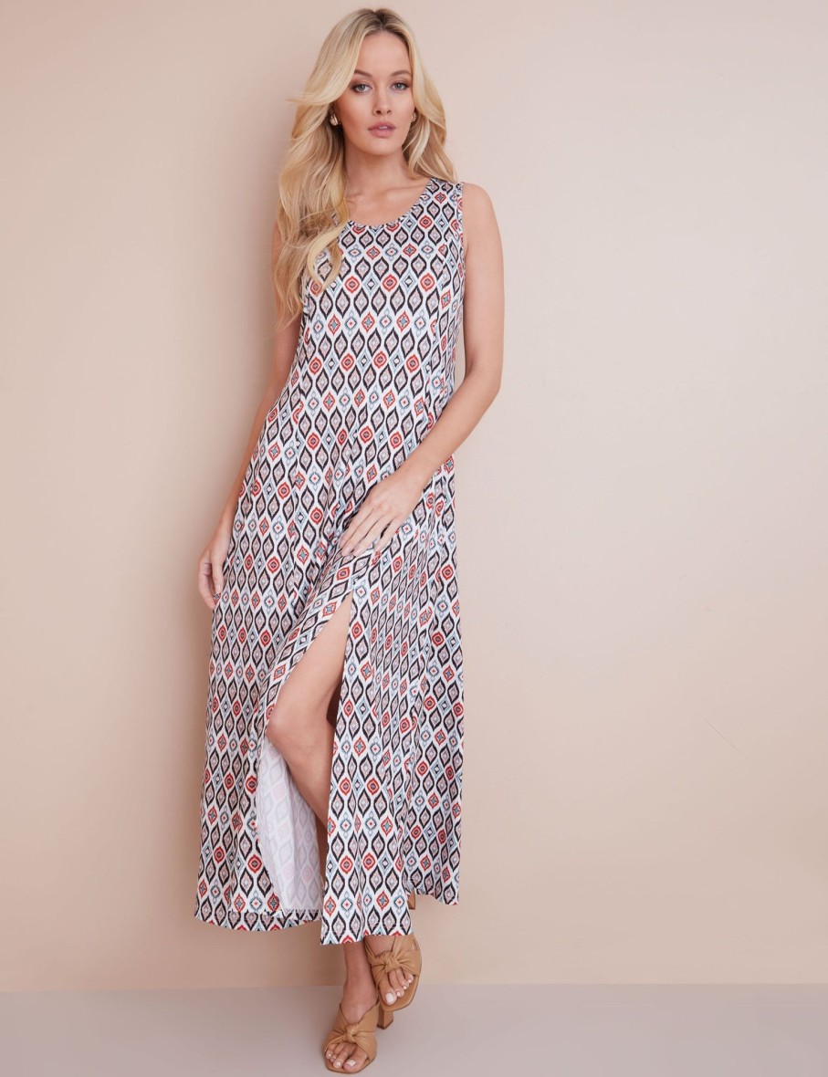 Dresses NoniB | Noni B Side Split Knitwear Maxi Dress