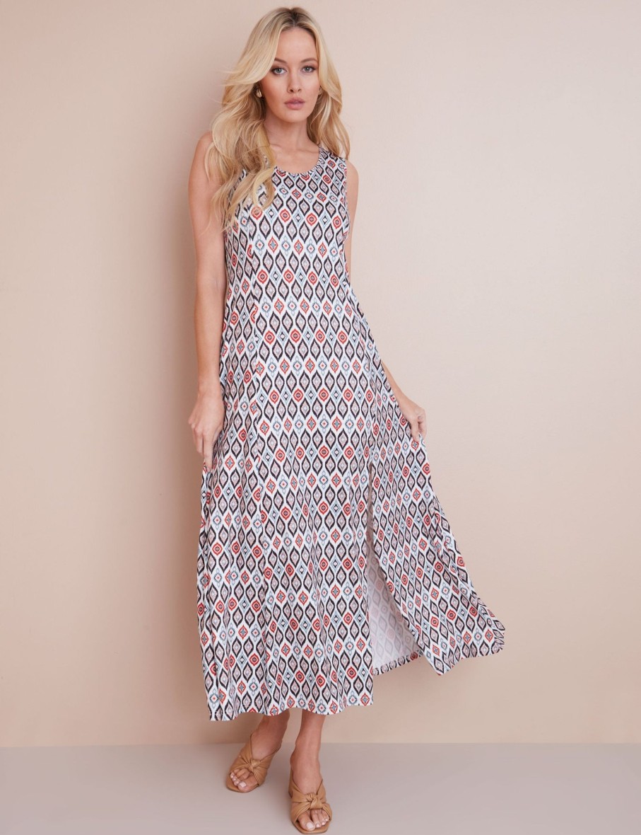 Dresses NoniB | Noni B Side Split Knitwear Maxi Dress