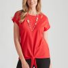 Tops NoniB | Noni B Textured Tie Hem Knitwear Top