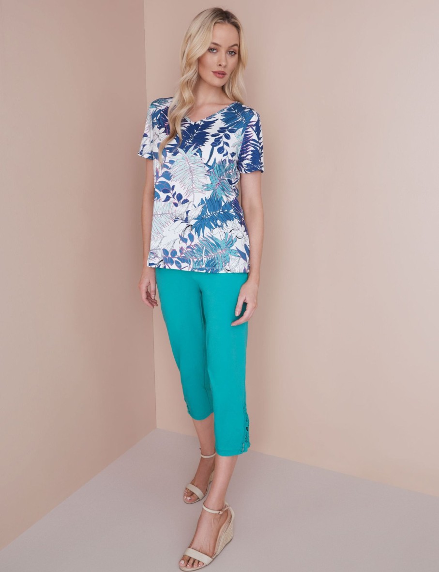 Tops NoniB | Printed V-Neck Knit Top