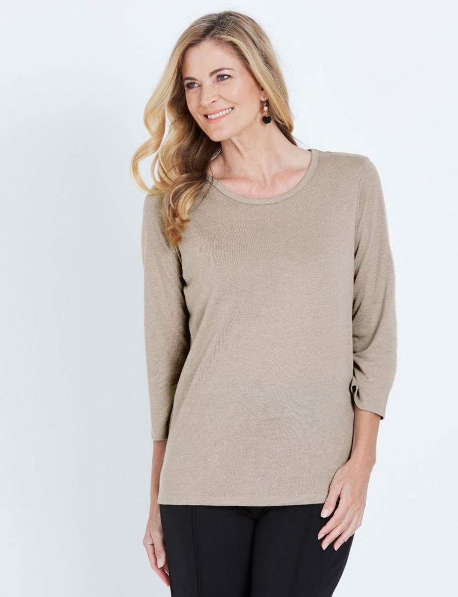 Tops NoniB | 3/4 Slv Stud Detail Top