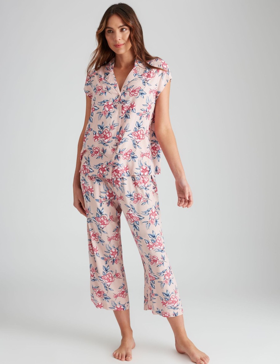 Sleepwear Katies | Katies Short Sleeve Cropped Pyjama Set