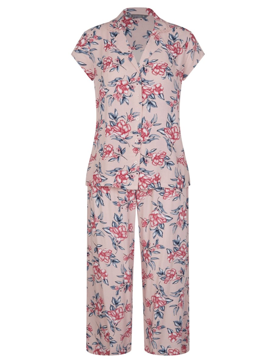 Sleepwear Katies | Katies Short Sleeve Cropped Pyjama Set