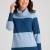 Knitwear WLane | W.Lane Cowl Neck Colourblock Stripe Jumper