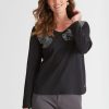 Tops WLane | W.Lane Cotton Embroidered Detail Top