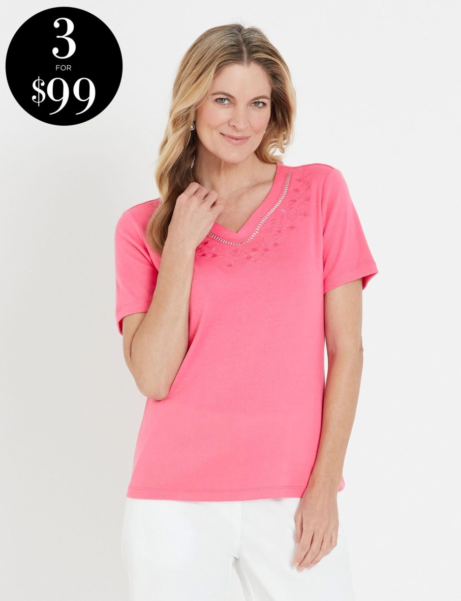 Tops NoniB | Noni B Short Sleeve Rib Top