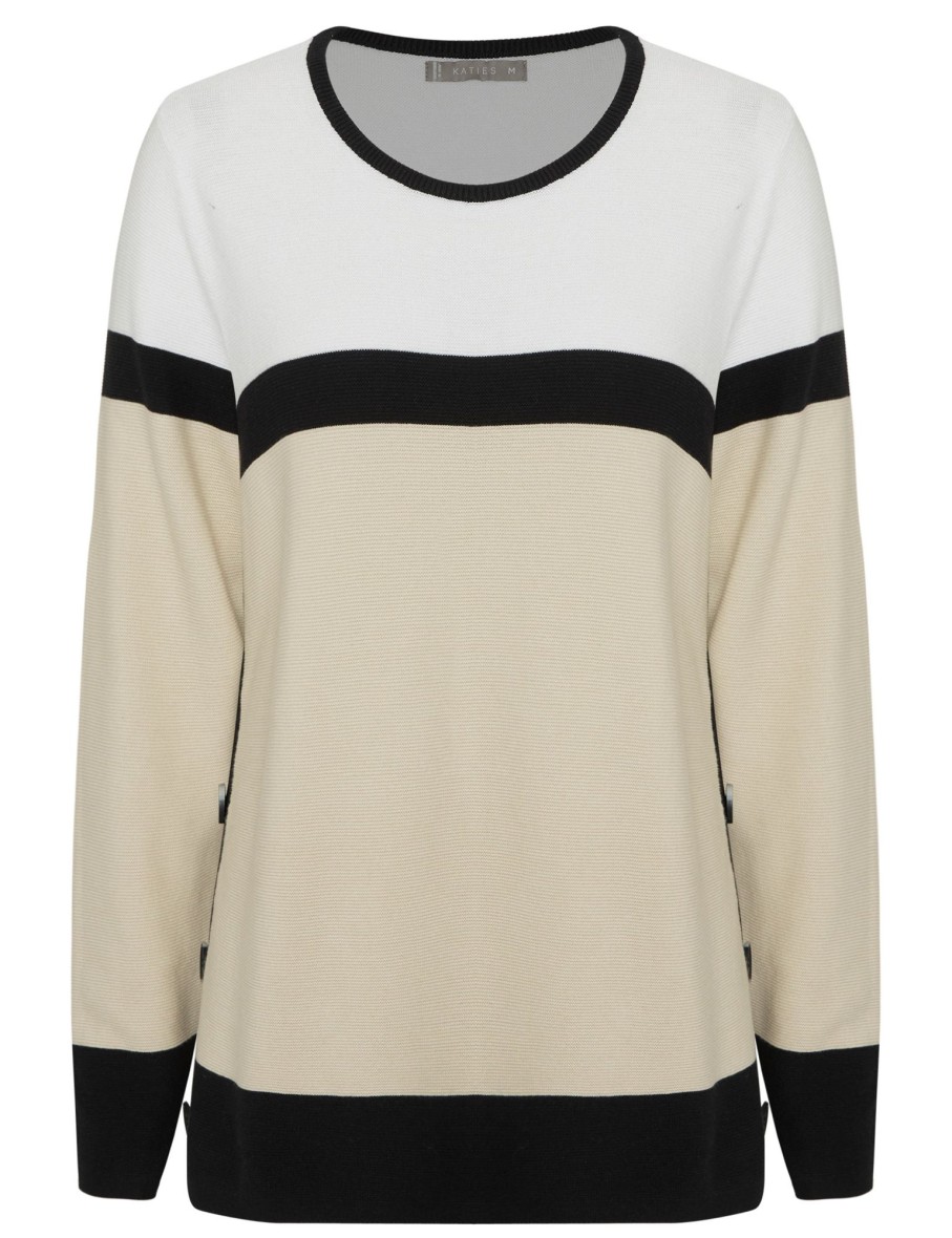 Knitwear Katies | Katies Cotton Colour Block Jumper