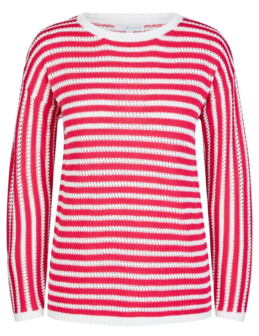 Knitwear WLane | W.Lane Stripe Textured Pullover Jumper